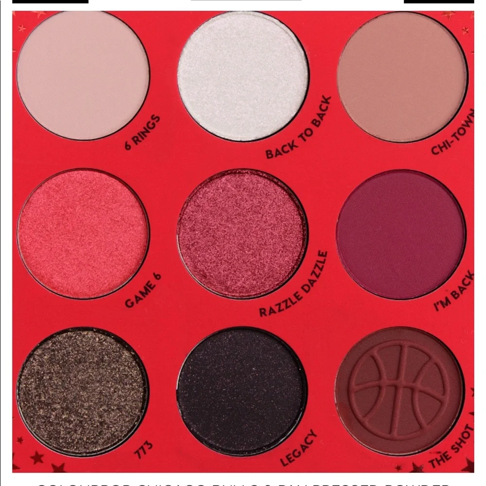 ColourPop x NBA Chicago Bulls Eyeshadow Palette LE NIB